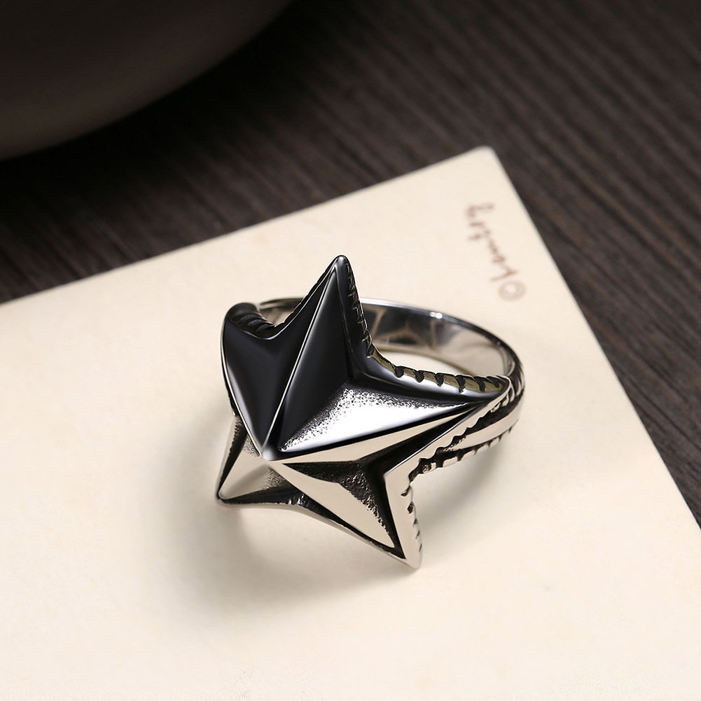 Personalized Star Titanium Steel Ring Accessories