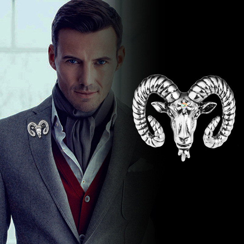 Goat Head Brooch