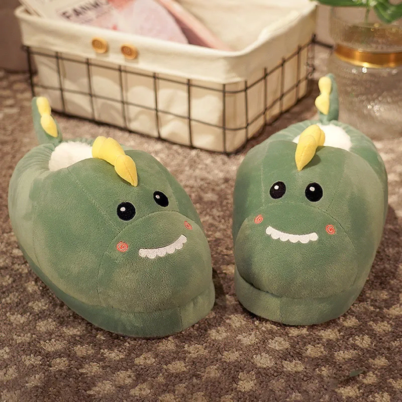 Household Bag With Cute Plush Cotton Slippers - 8Color-One Size