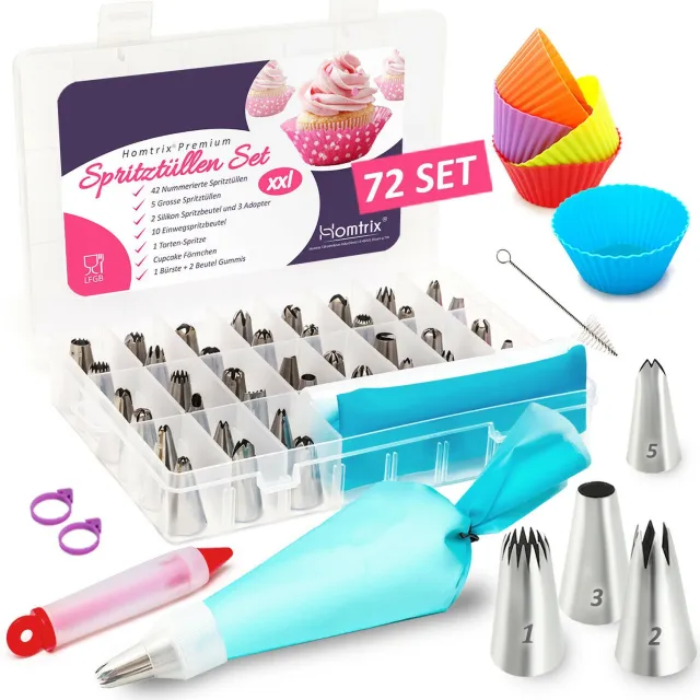 Boxed 72 Piece Set Of Decorative Mouth Cake Baking Tool Set Q72Pcs - Shop at LoveMi