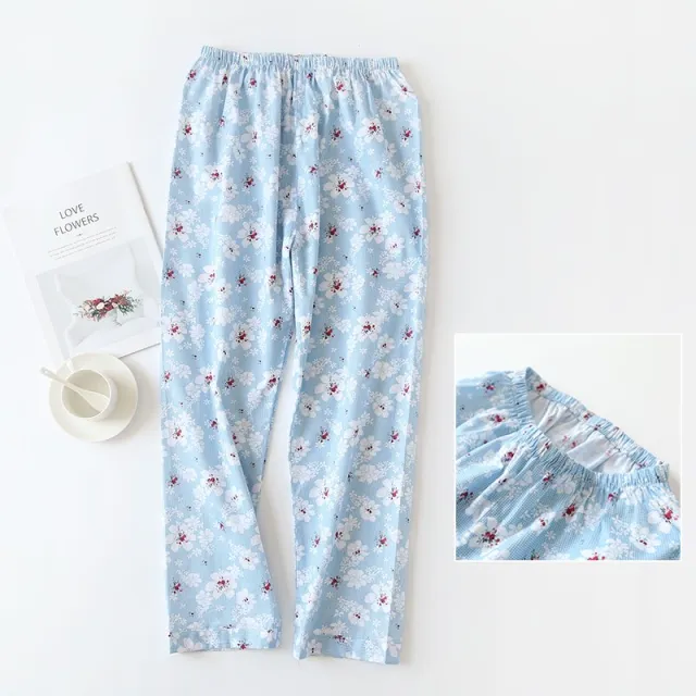Thin Ladies Cotton Pajama Pants Woven Plus Size Home 6Style 3Xl - Shop at LoveMi