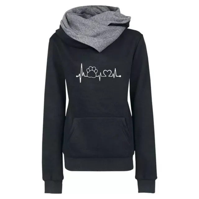 European and American Lapel Embroidered Hooded Sweater Black - Shop at LoveMi