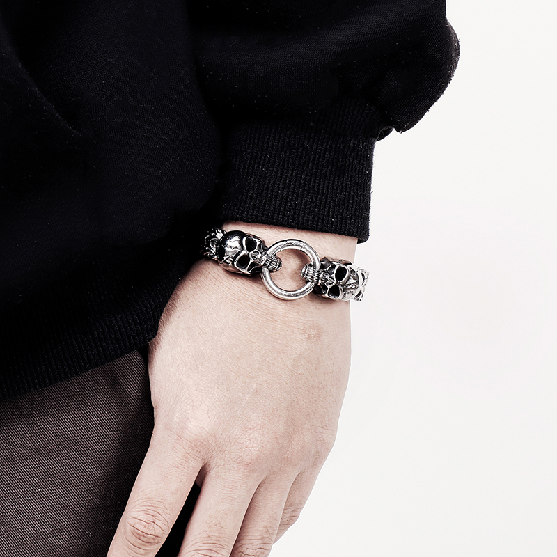 Skull Titanium Steel Men's Domineering Bracelet