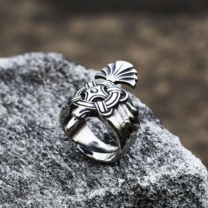 Beier's New Viking Titanium Steel Ring Retro