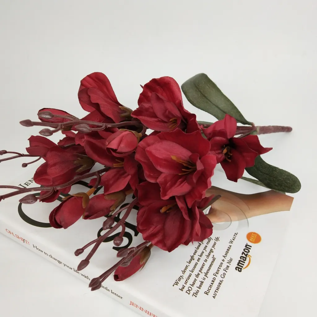 Artificial Flower Magnolia Common Freesia Wedding Decoration Flower - Red