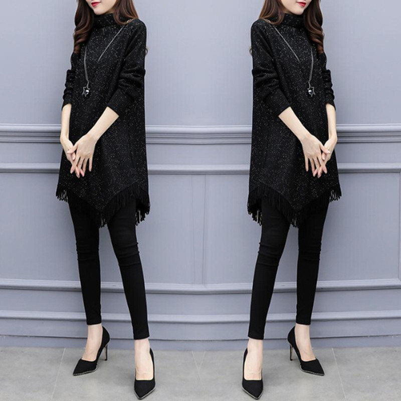 Large Size Ladies Irregular Tassel A-line Dress
