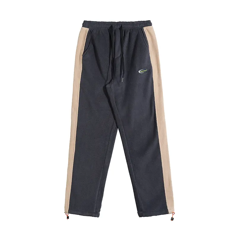 Warm Velvet Casual Trousers With Plush And Thick Straps