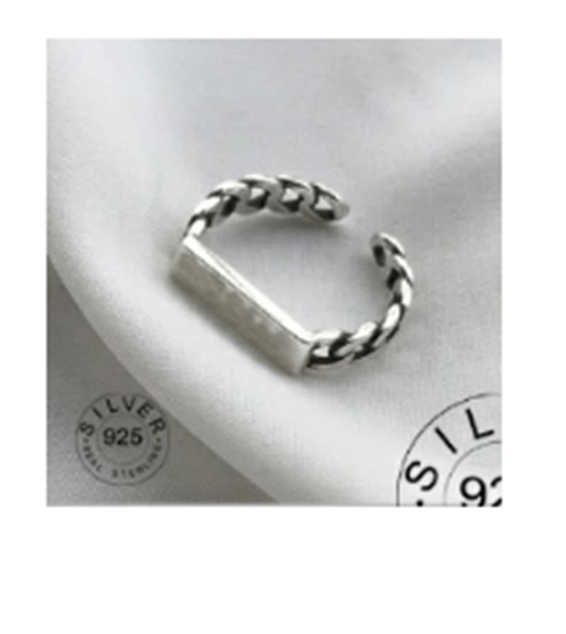 Vintage Silver Color Metal Punk Letter  Rings Design