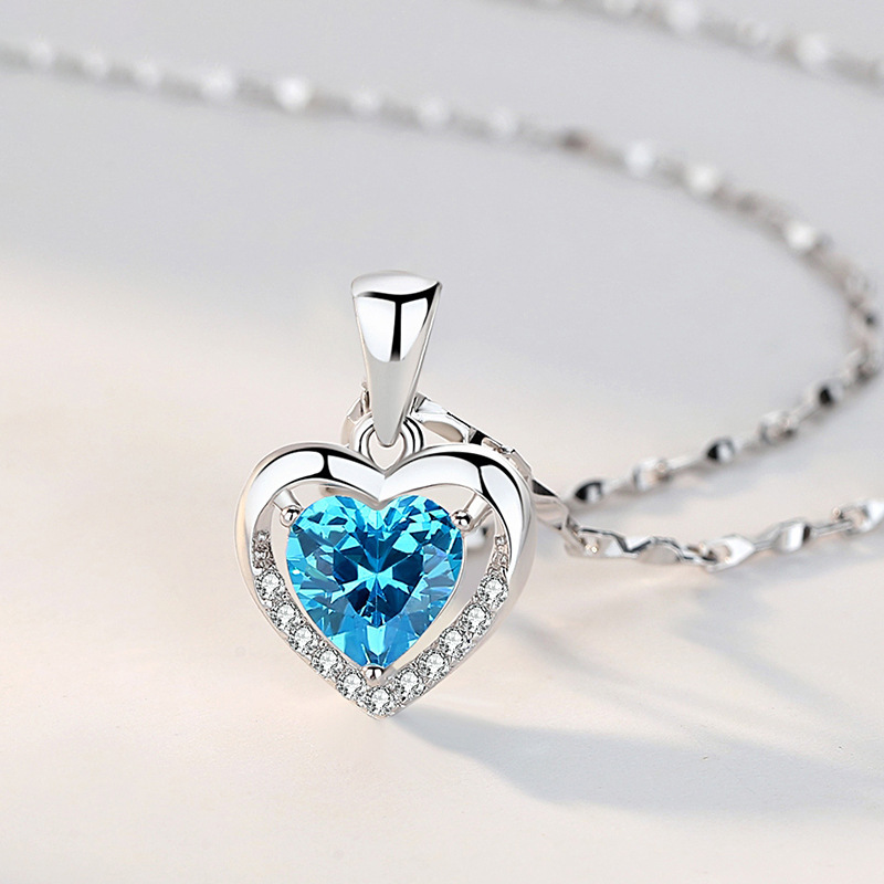 S925 Sterling Silver Women's Love Heart Pendant