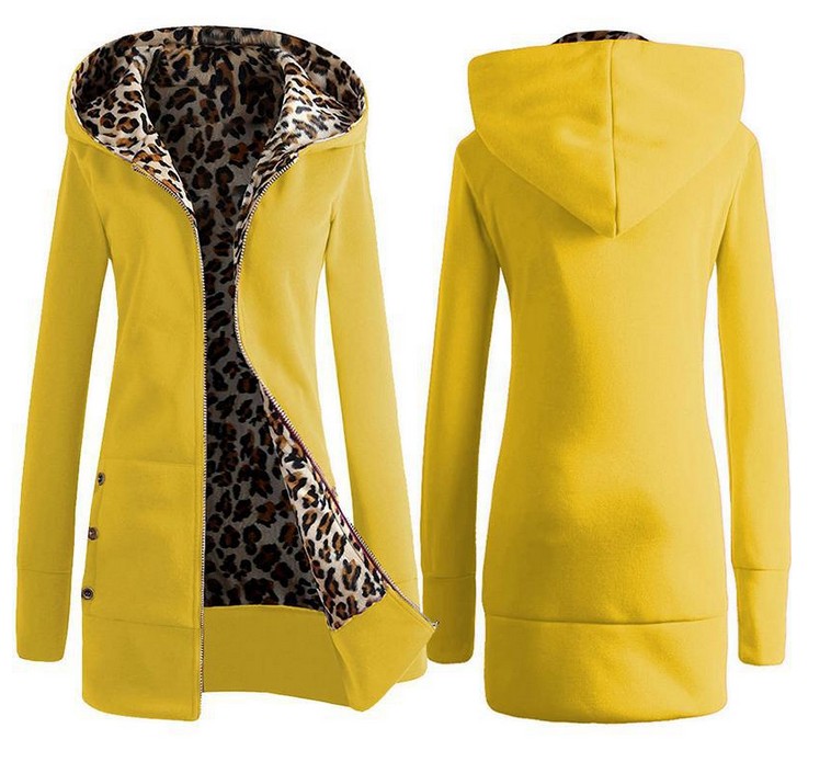 Hooded Thickening Leopard Print Sweater Plush Coat Female Leopard - Shop at LoveMi