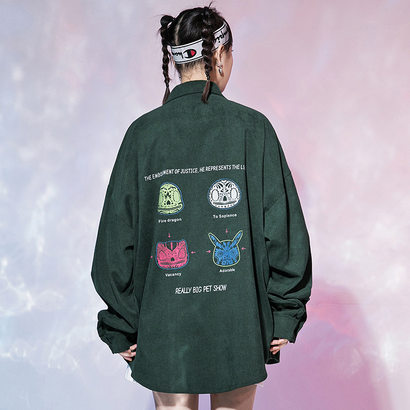 Loose Long-sleeved Couple Shirt Thin Coat