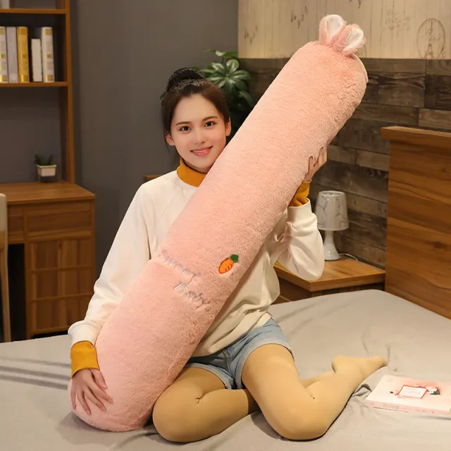 Removable And Washable Rabbit Plush Cylindrical Pillow 6Color - Shop at LoveMi