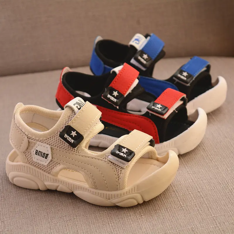 Children's Velcro Rubber Sole Anti-Kick Sandals
