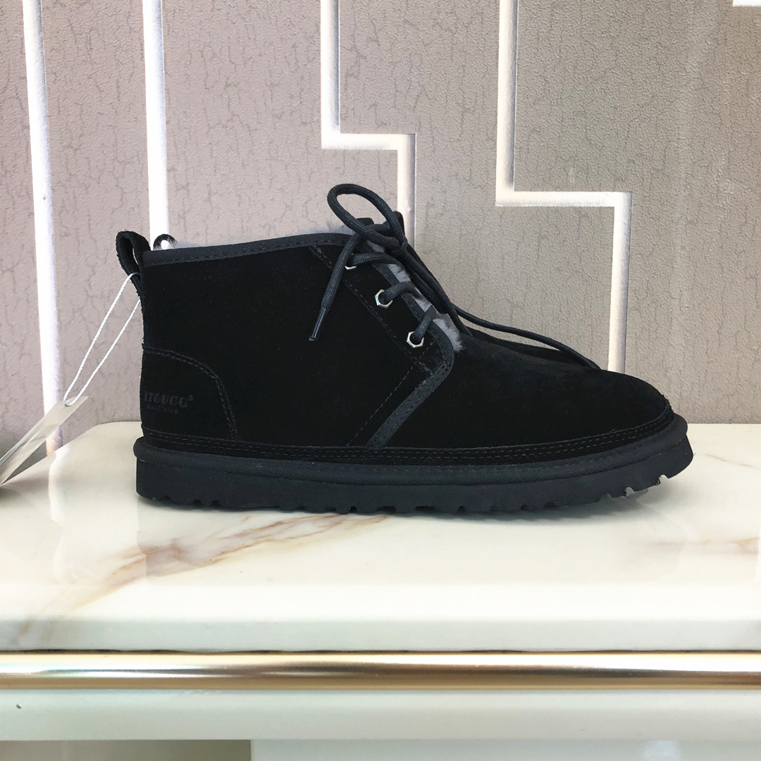 Furry High-Top Snow Boots Men's Frosted Cotton Shoes