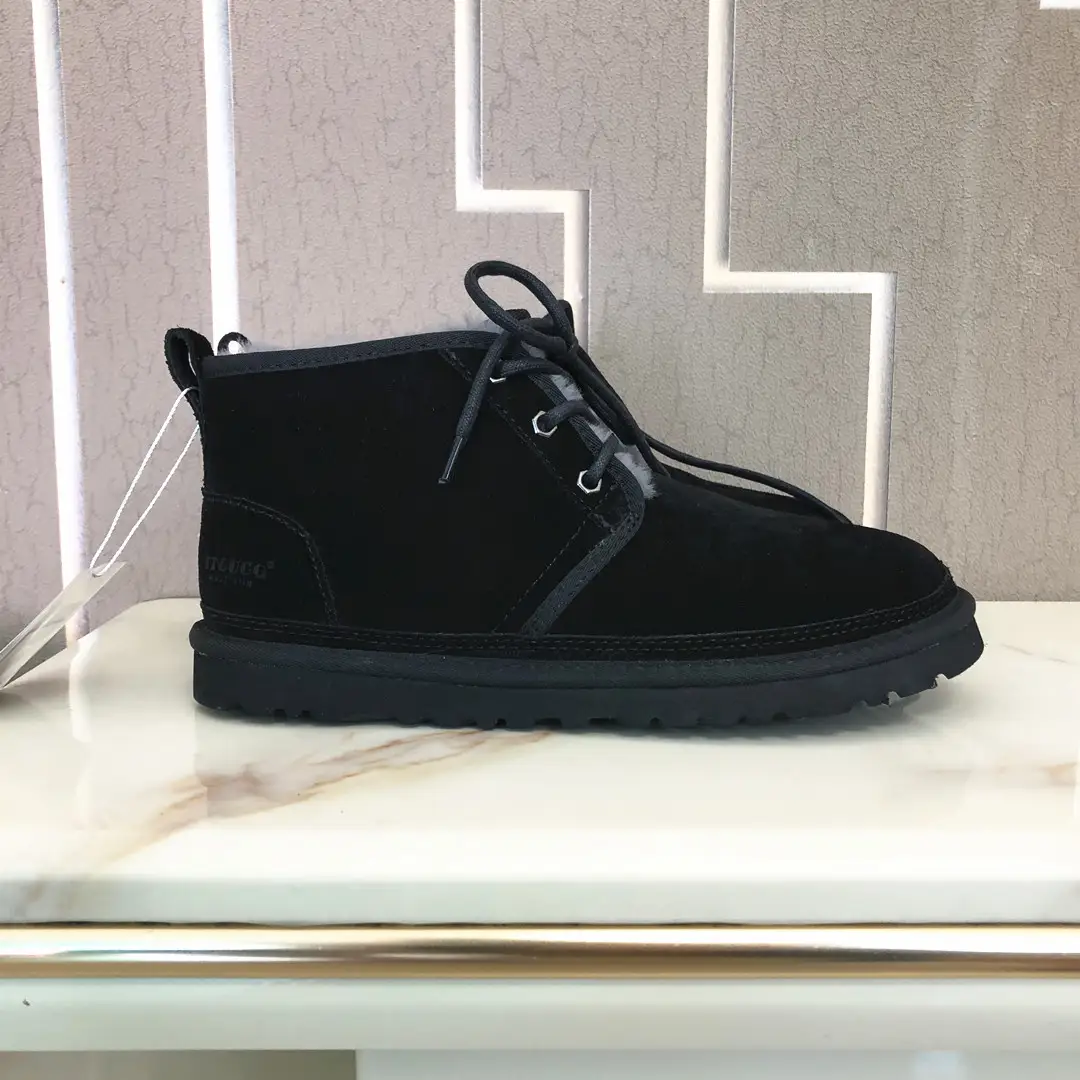 Furry High-Top Snow Boots Men's Frosted Cotton Shoes
