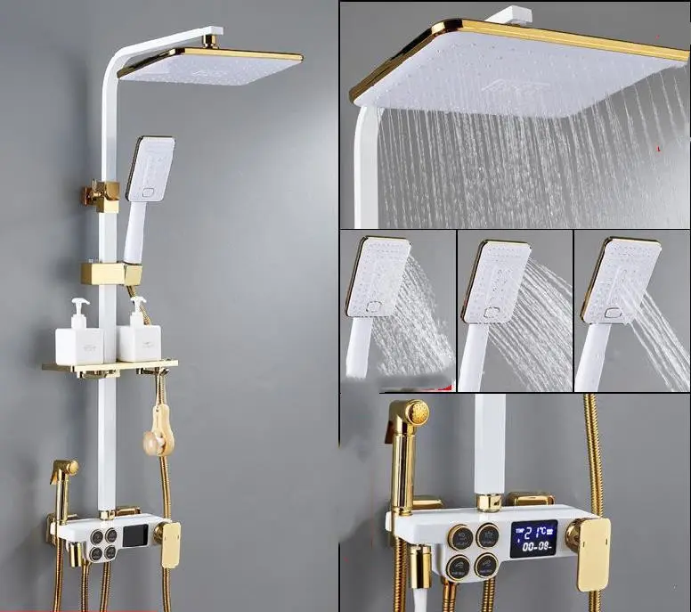 Handheld Shower Head Lift Set