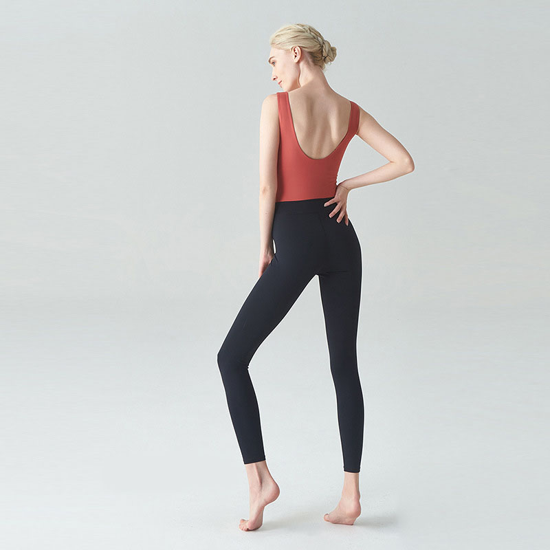 Nude Retro Color Matching Aerial Yoga Bodysuit