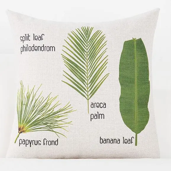 Nordic Throw Pillow Bedside Sofa Cushion Fin Leaves - Shop at LoveMi