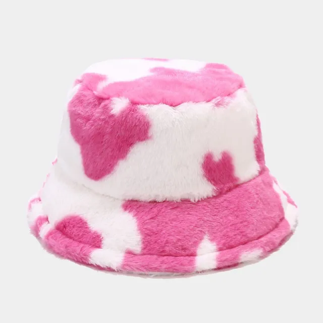 Short brim imitation mink velvet fisherman hat Rose Red - Shop at LoveMi