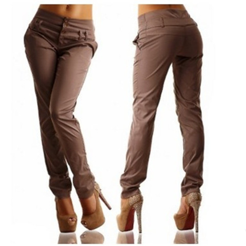 Pure Color Slim And Comfortable Women's Casual Pants