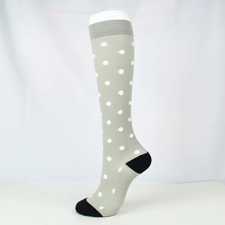 Outdoor Sports Long Tube Elastic Compression Socks - Grey