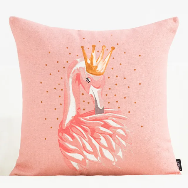 Nordic Office Cotton and Linen Pillowcase Swan Queen - Shop at LoveMi