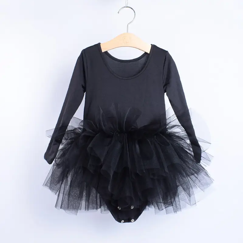 New Children's Long-sleeved Mesh Tulle Skirt