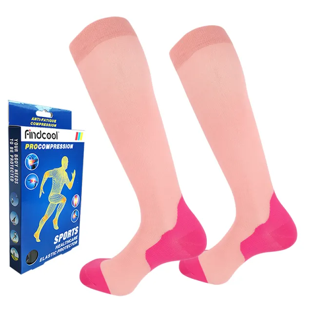 Long Running Socks High Tube Cycling Socks Pink - Shop at LoveMi