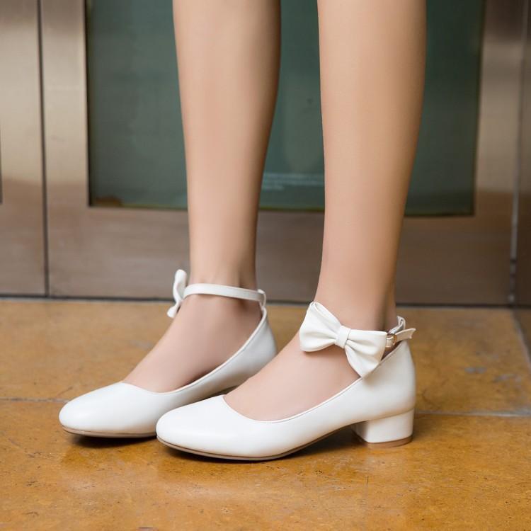 Beige Girls Choir White Leather Shoes Small Size Women's Shoes