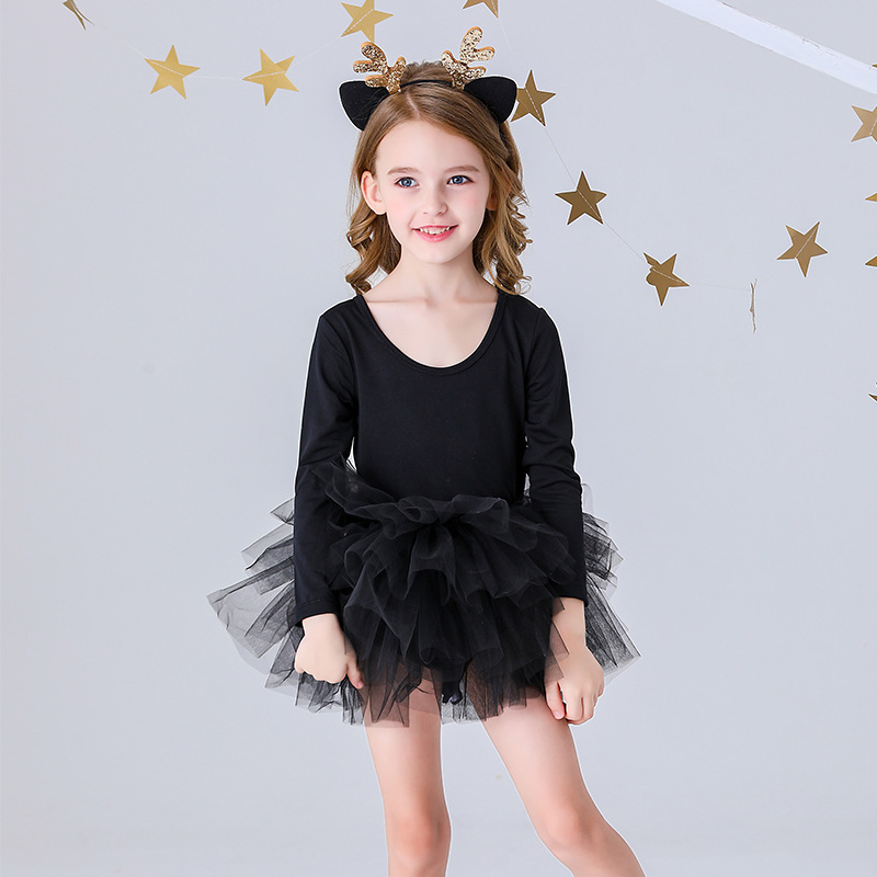 New Children's Long-sleeved Mesh Tulle Skirt