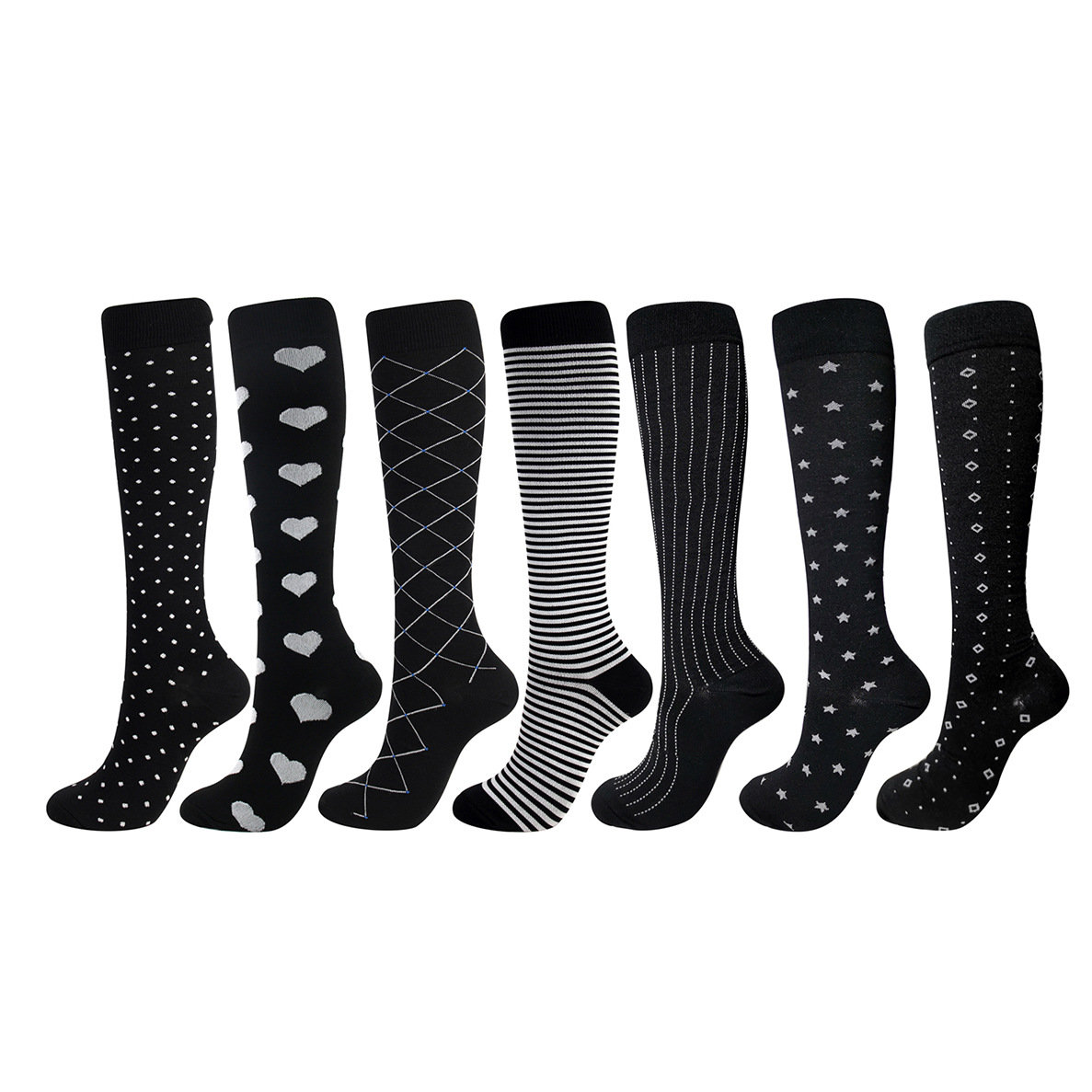 Outdoor Fashion Sports Polka Dot Fashion Socks Set1 S M - Shop at LoveMi
