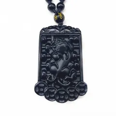 Obsidian Pixiu Pendant Ruyi Abacus Jade Pendant Necklace Pendant - Nude Pendant - View 1
