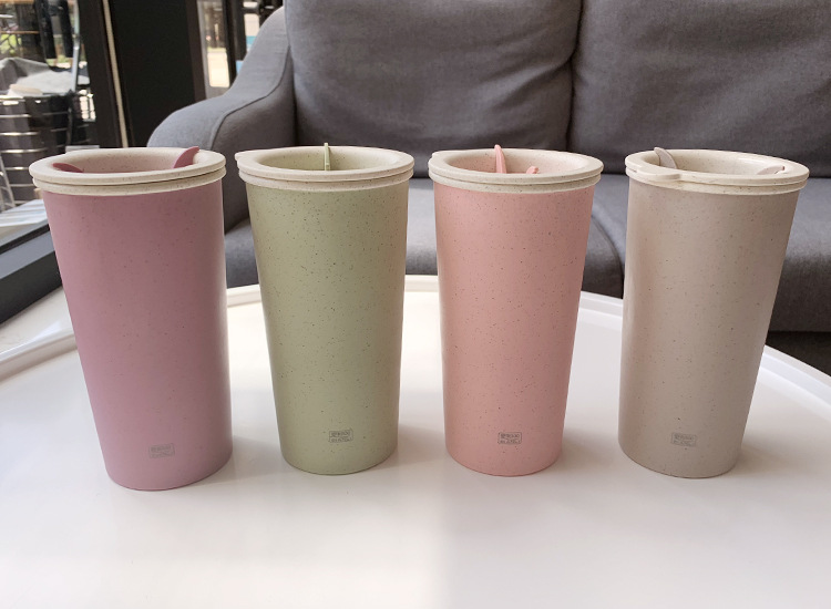 Simple Environmental Protection Wheat Straw Material Wheat Fragrant Double-layer Plastic Cup