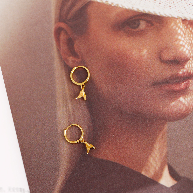 Fishtail Earrings Temperament Versatile Personality