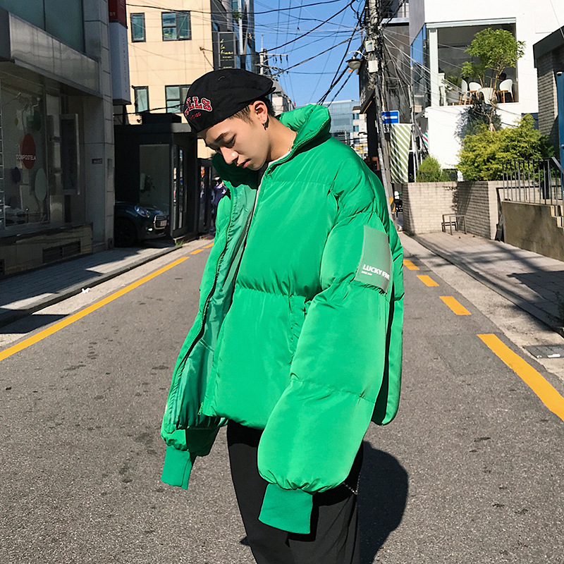 Solid Color Couple Loose Student Cotton Jacket