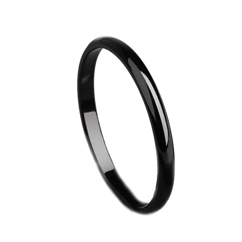 Fashion Simple Smooth Titanium Steel Ring Solid Color