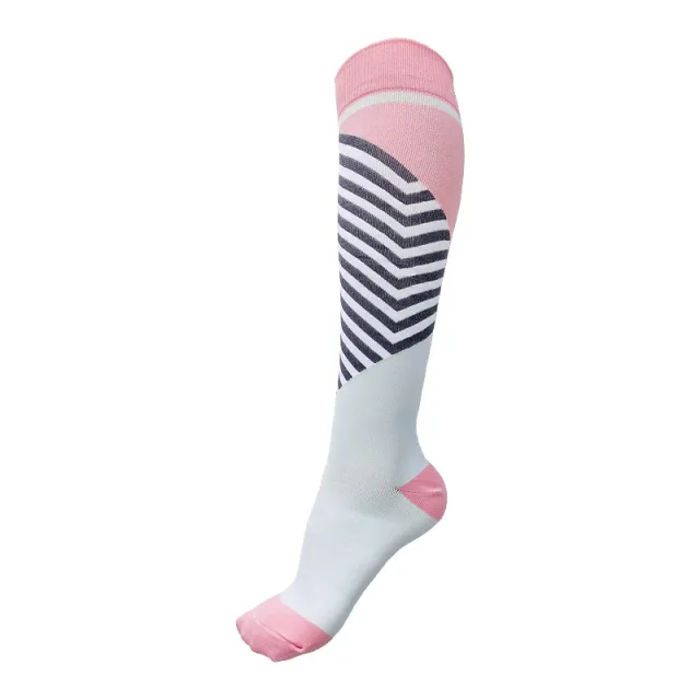 Outdoor Sports Long Tube Elastic Compression Socks Pink - Shop at LoveMi