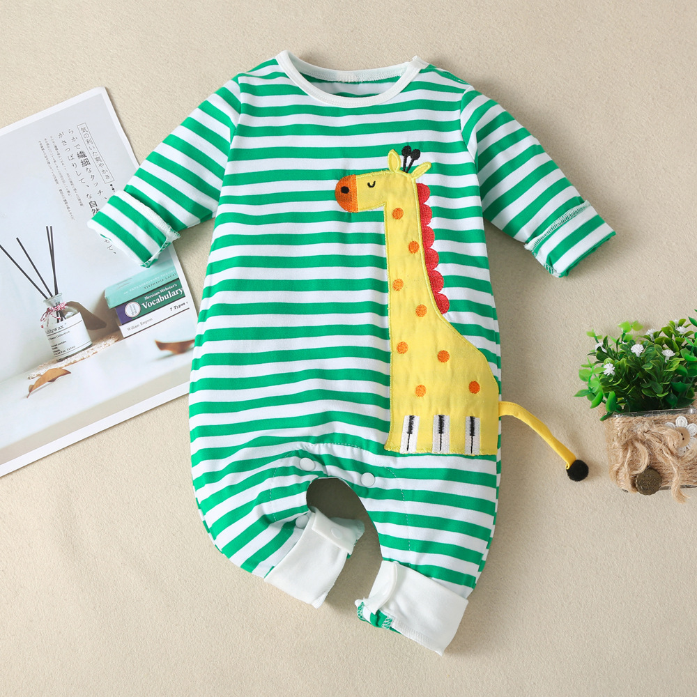 Baby Children's Romper Cartoon Christmas Deer Romper Jumpsuit