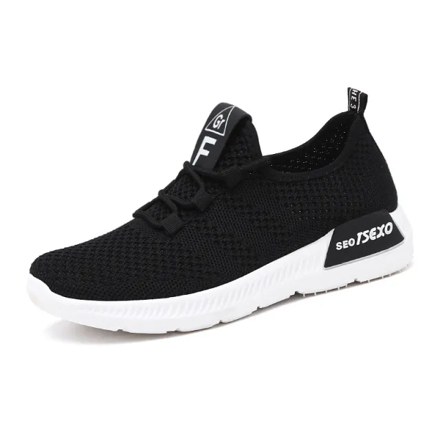 Casual Cross Strap Women Breathable Sneakers Black - Shop at LoveMi