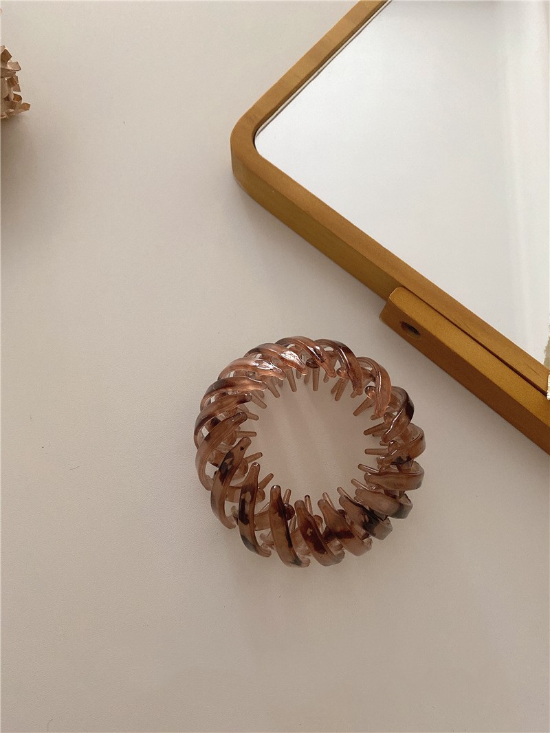 Korean Retro Geometric Elastic Hair Loop Amber - Shop at LoveMi