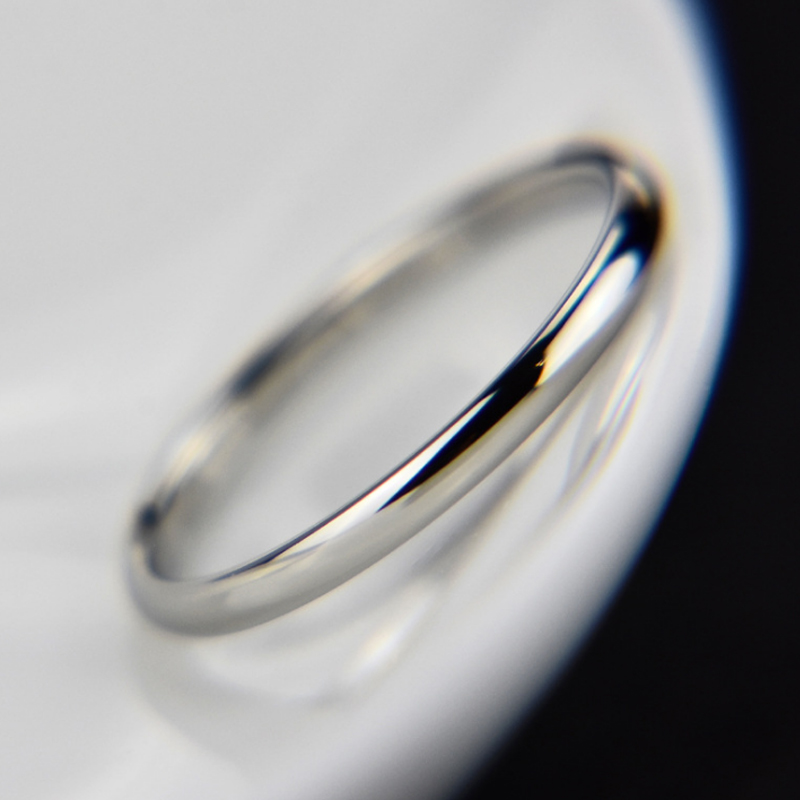 Fashion Simple Smooth Titanium Steel Ring Solid Color