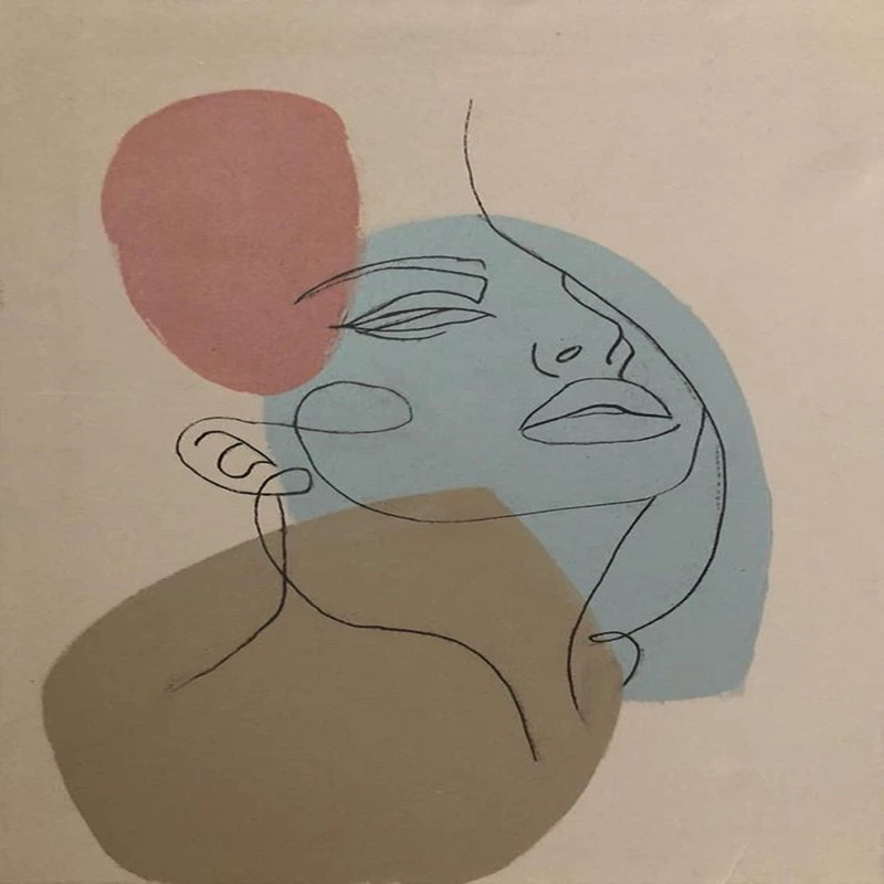 Casual Round Neck Loose Print Basic Women's