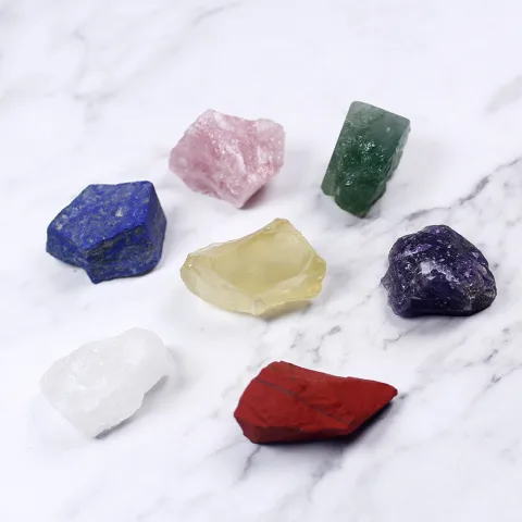 Large Unpolished Ore Samples of Natural Seven Color Crystal