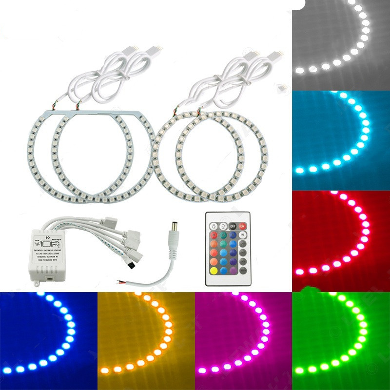 Car LED Remote Control Angel Eye Fog Light Ring - Image 3