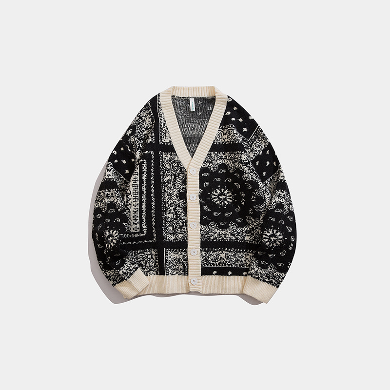 New Cashew Flower Loose Korean Style Lazy Knit Sweater Coat