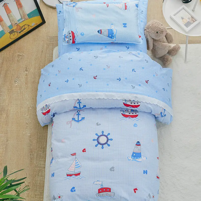 Kindergarten Quilt Three Piece Children's Cartoon Cotton