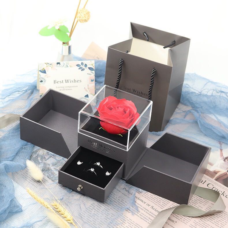 Valentinstag Geschenkbox Ohrring/Halskette/Armband Geschenkbox Kunststoff Eternal Fl - Bild 7 von 8