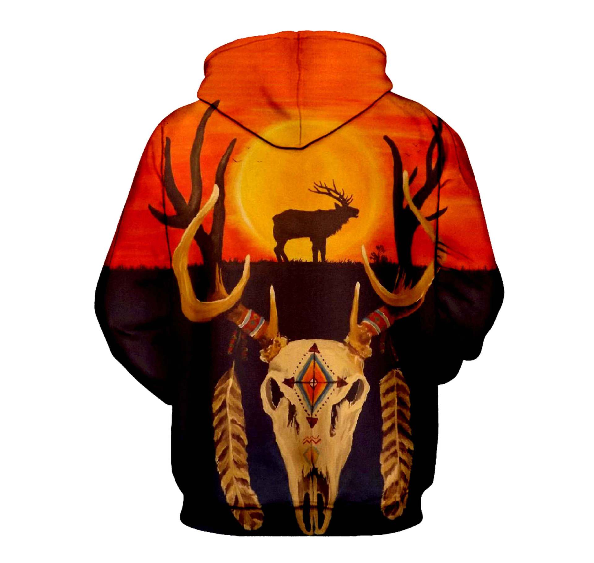 Digital Print Yellow Bull Head Sweatshirt