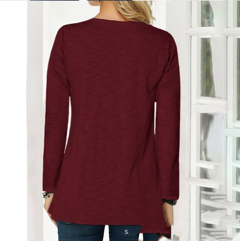 Autumn Blouse With Long Sleeves And Loose Buttons