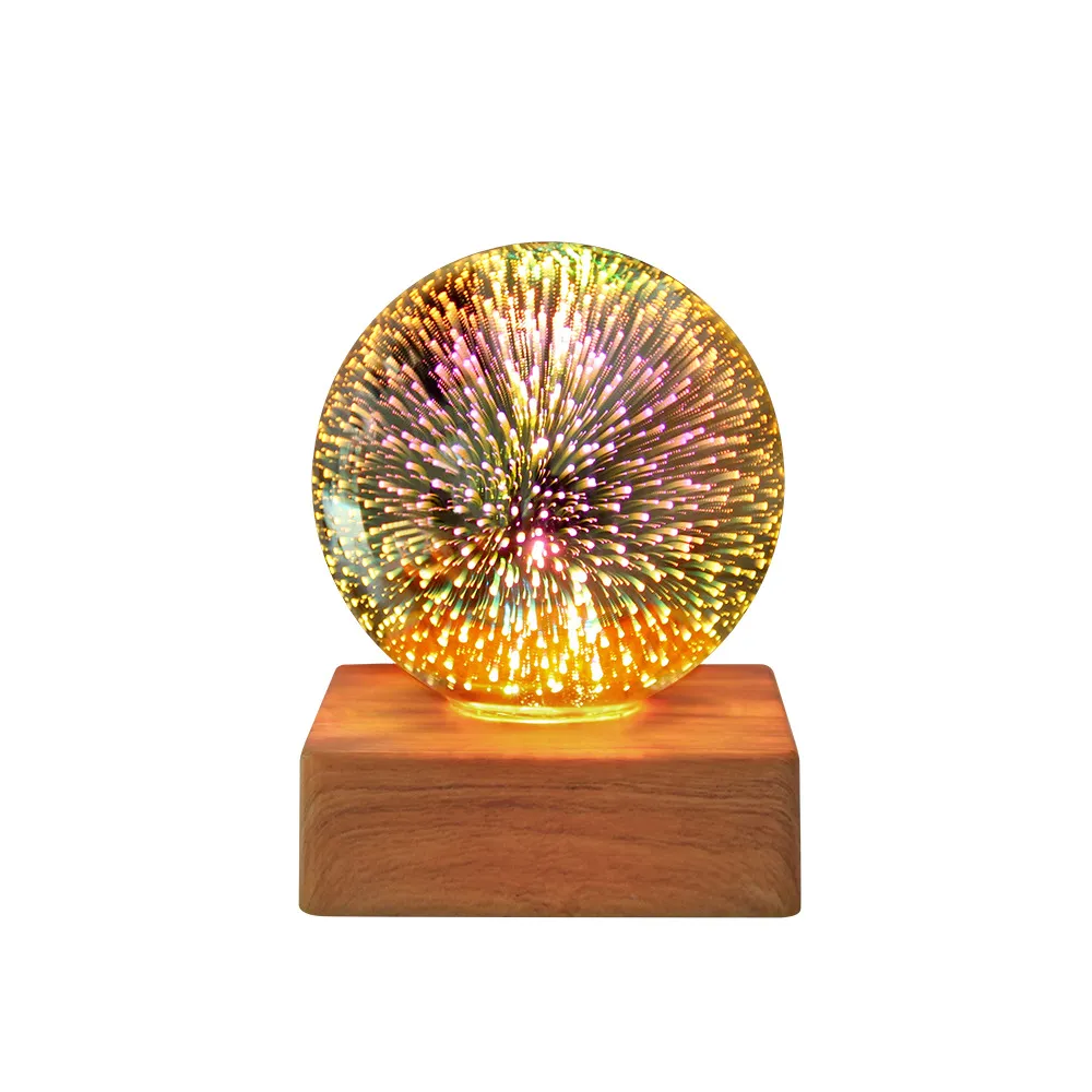 USB 3D Firework Crystals Ball Night Light Plug In Romantic Star LED Night Light Christmas Lights Christmas Home Decorations – image 10